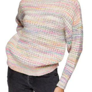 topShop Space Dye Chunky Turtleneck Sweater